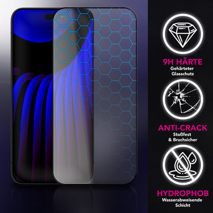 NALIA ArmorGlassX passend für Apple iPhone 17 Glas (super klarer Displayschutz), 2x Schutzglas 9H gehärtet, Anti-Fingerprint, Kratzfest, Hüllen-freundlich, Touch-sensitiv, Oleophob, schwarzer Rahmen