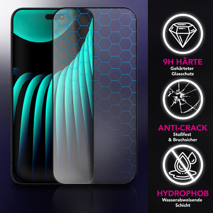 NALIA ArmorGlassX passend für Apple iPhone 17 Air Glas (super klarer Displayschutz), 2x Schutzglas 9H Härte, Kratzfest, Splitterfrei, Case-friendly, Touch-sensitiv, Anti-Schlieren, schwarzer Rahmen