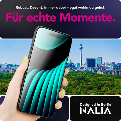 NALIA ArmorGlassX passend für Apple iPhone 17 Air Glas (super klarer Displayschutz), 2x Schutzglas 9H Härte, Kratzfest, Splitterfrei, Case-friendly, Touch-sensitiv, Anti-Schlieren, schwarzer Rahmen