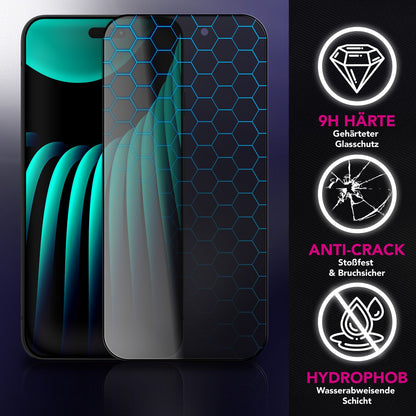 NALIA AntiSpyX passend für Apple iPhone 17 Air Glas (Diskreter Blickschutz), Privacy Schutzglas mit 9H Härte, Anti-Spy Technologie, Kratzfest, Oleophob, Touch-optimiert, Blasenfrei, Hüllen-freundlich