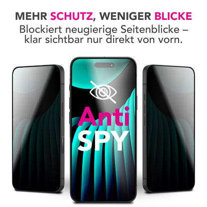 NALIA AntiSpyX passend für Apple iPhone 17 Air Glas (Diskreter Blickschutz), Privacy Schutzglas mit 9H Härte, Anti-Spy Technologie, Kratzfest, Oleophob, Touch-optimiert, Blasenfrei, Hüllen-freundlich
