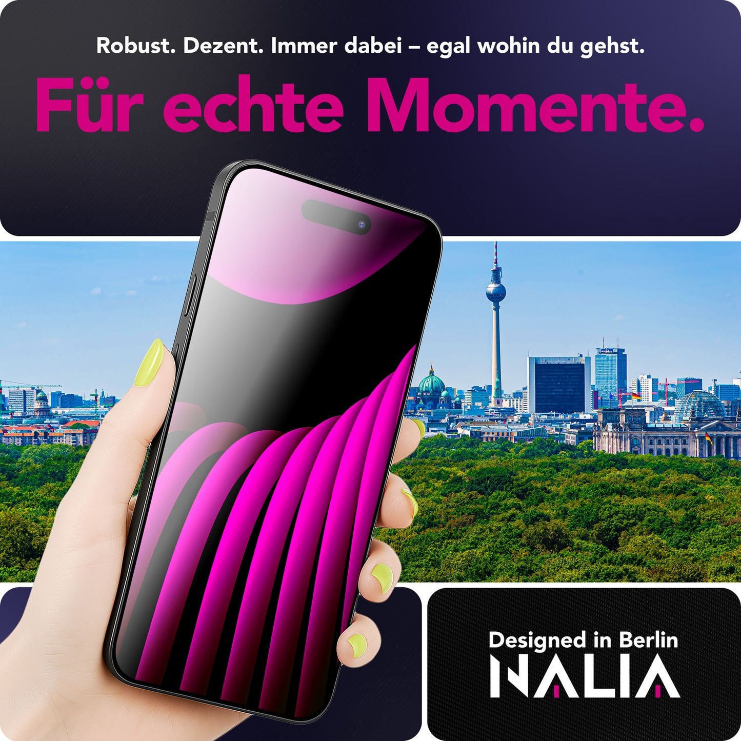 NALIA ArmorGlassX passend für Apple iPhone 17 Pro Max Glas (super klarer Displayschutz), 2x Schutzglas 9H gehärtet, Kratzfest, Touch-optimiert, Hüllen-kompatibel, Anti-Fingerabdruck, schwarzer Rahmen