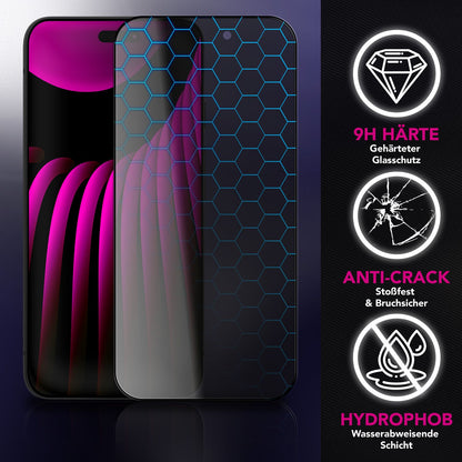 NALIA AntiSpyX passend für Apple iPhone 17 Pro Max Glas (Diskreter Blickschutz), Privacy Schutzglas mit 9H Härte, Anti-Spy Sichtschutz für Privatsphäre, Kratzfest, Touch-sensitiv, Hüllen-freundlich