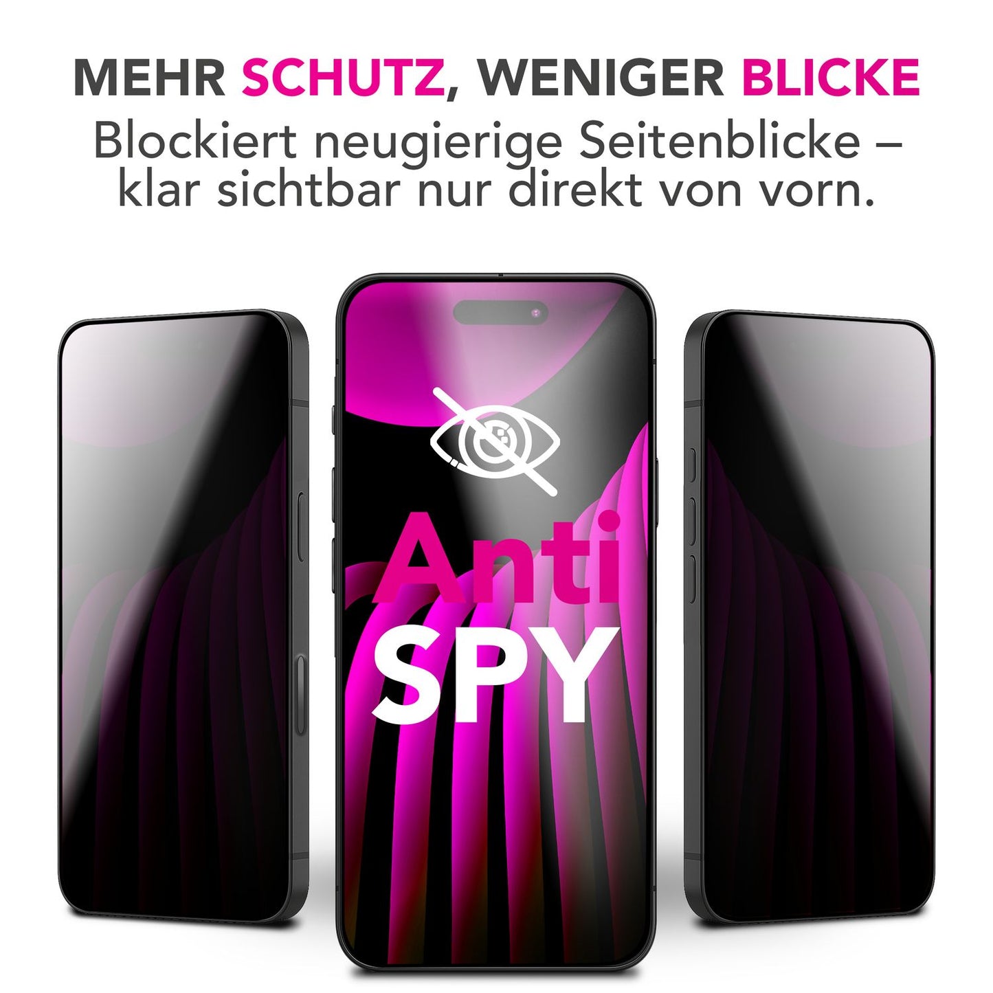 NALIA AntiSpyX passend für Apple iPhone 17 Pro Max Glas (Diskreter Blickschutz), Privacy Schutzglas mit 9H Härte, Anti-Spy Sichtschutz für Privatsphäre, Kratzfest, Touch-sensitiv, Hüllen-freundlich