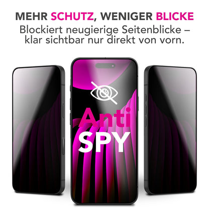 NALIA AntiSpyX passend für Apple iPhone 17 Pro Max Glas (Diskreter Blickschutz), Privacy Schutzglas mit 9H Härte, Anti-Spy Sichtschutz für Privatsphäre, Kratzfest, Touch-sensitiv, Hüllen-freundlich