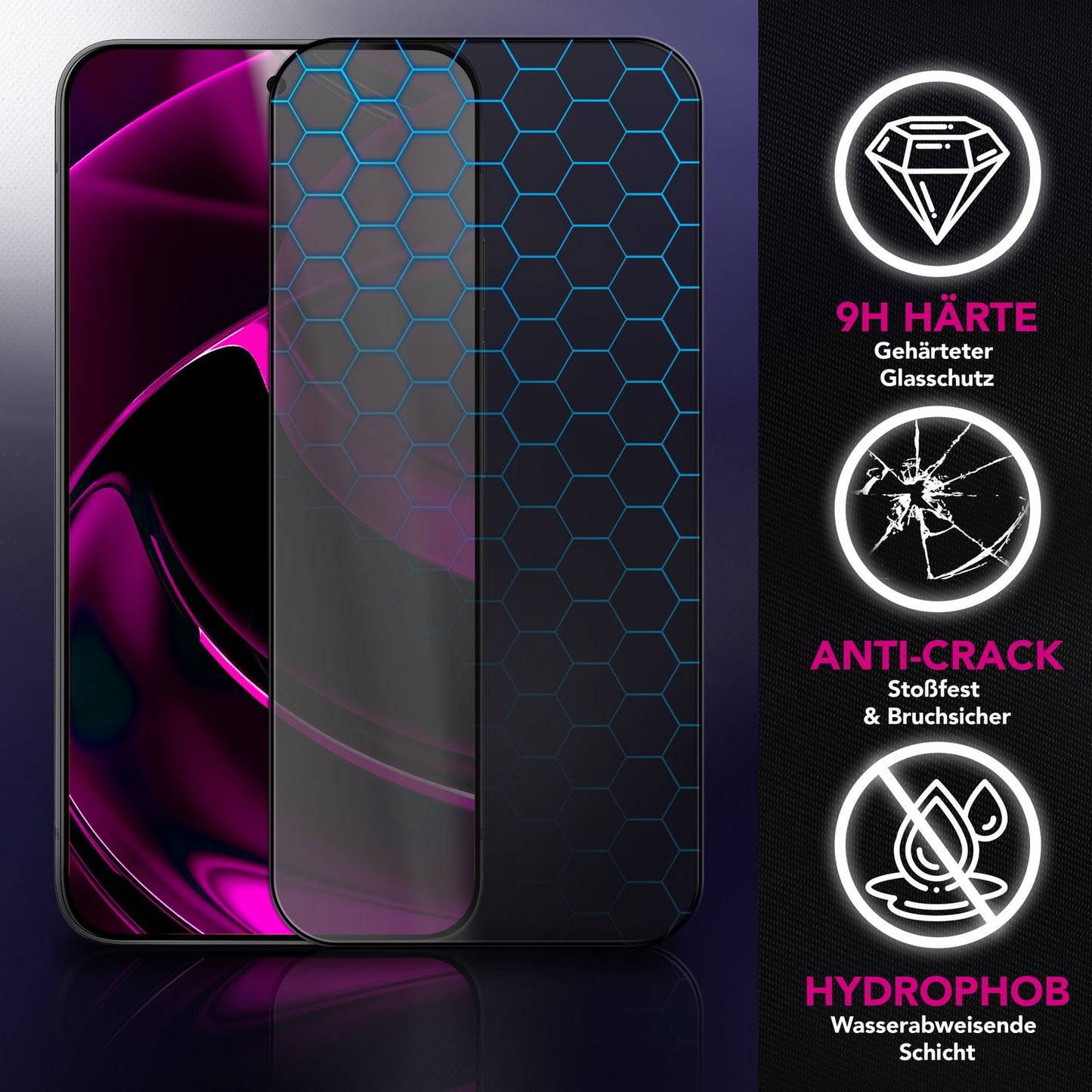 NALIA Blickschutzglas für Google Pixel 10 / 10 Pro – Härte 9H & Kratzfest – ANTISPYX (Privacy Full-Cover) – Marke aus Berlin