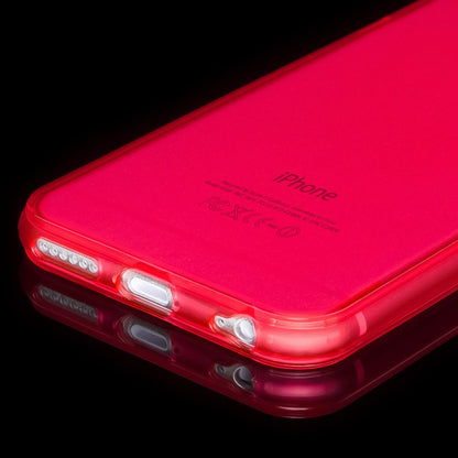 NALIA Handyhülle kompatibel mit iPhone 6 Plus 6S Plus, Ultra-Slim Silikon Case Cover Crystal Schutz-Hülle Dünn Durchsichtig, Etui Handy-Tasche Back-Cover Transparent Phone Bumper - Rot Transparent