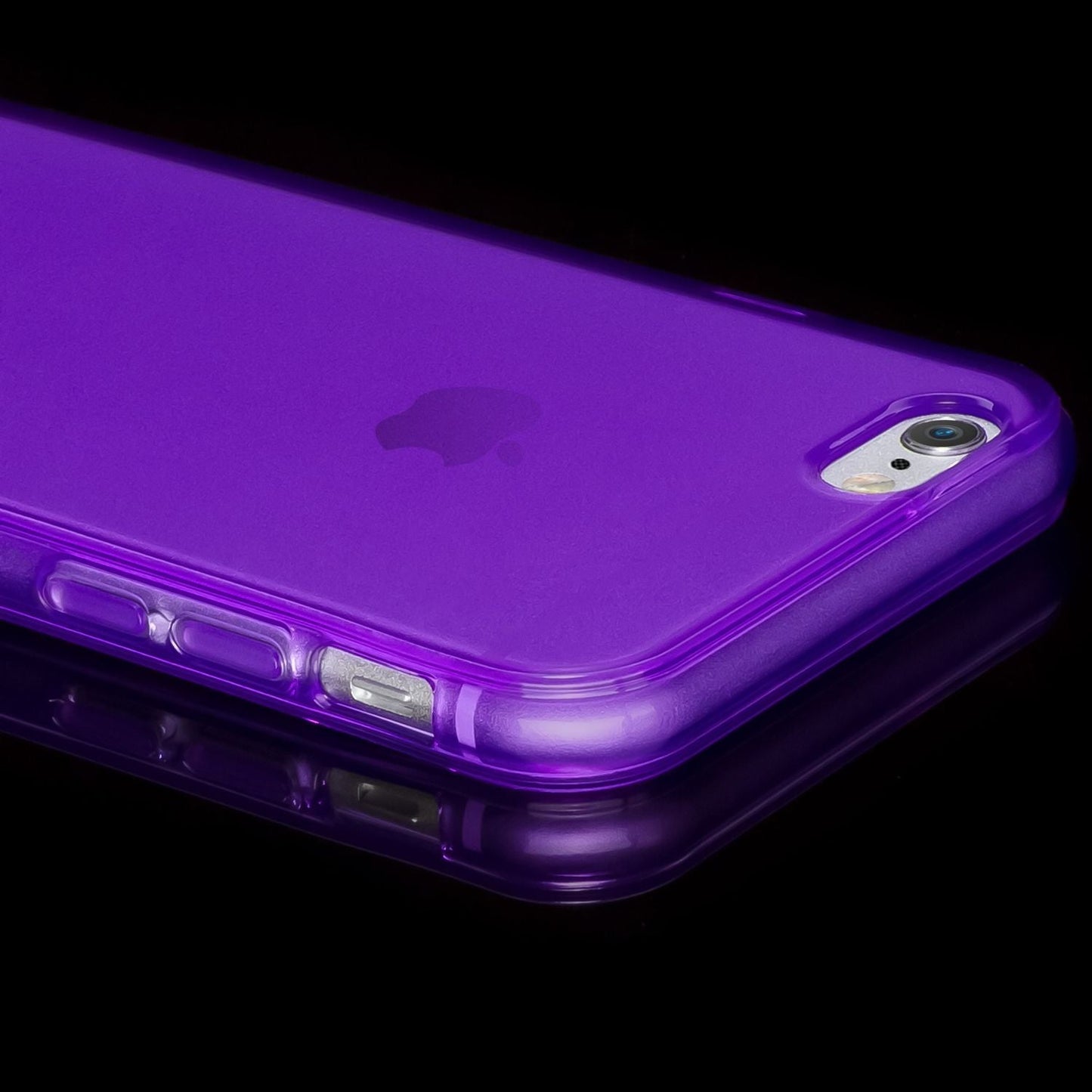 NALIA Handyhülle kompatibel mit iPhone 6 Plus 6S Plus, Ultra-Slim Silikon Case Cover Crystal Schutz-Hülle Dünn Durchsichtig, Etui Handy-Tasche Back-Cover Transparent Phone Bumper - Lila Transparent