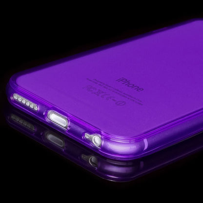 NALIA Handyhülle kompatibel mit iPhone 6 Plus 6S Plus, Ultra-Slim Silikon Case Cover Crystal Schutz-Hülle Dünn Durchsichtig, Etui Handy-Tasche Back-Cover Transparent Phone Bumper - Lila Transparent