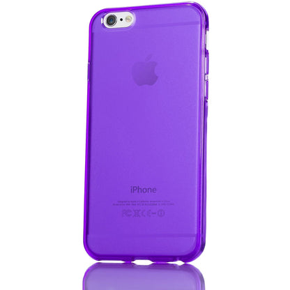 NALIA Handyhülle kompatibel mit iPhone 6 Plus 6S Plus, Ultra-Slim Silikon Case Cover Crystal Schutz-Hülle Dünn Durchsichtig, Etui Handy-Tasche Back-Cover Transparent Phone Bumper - Lila Transparent