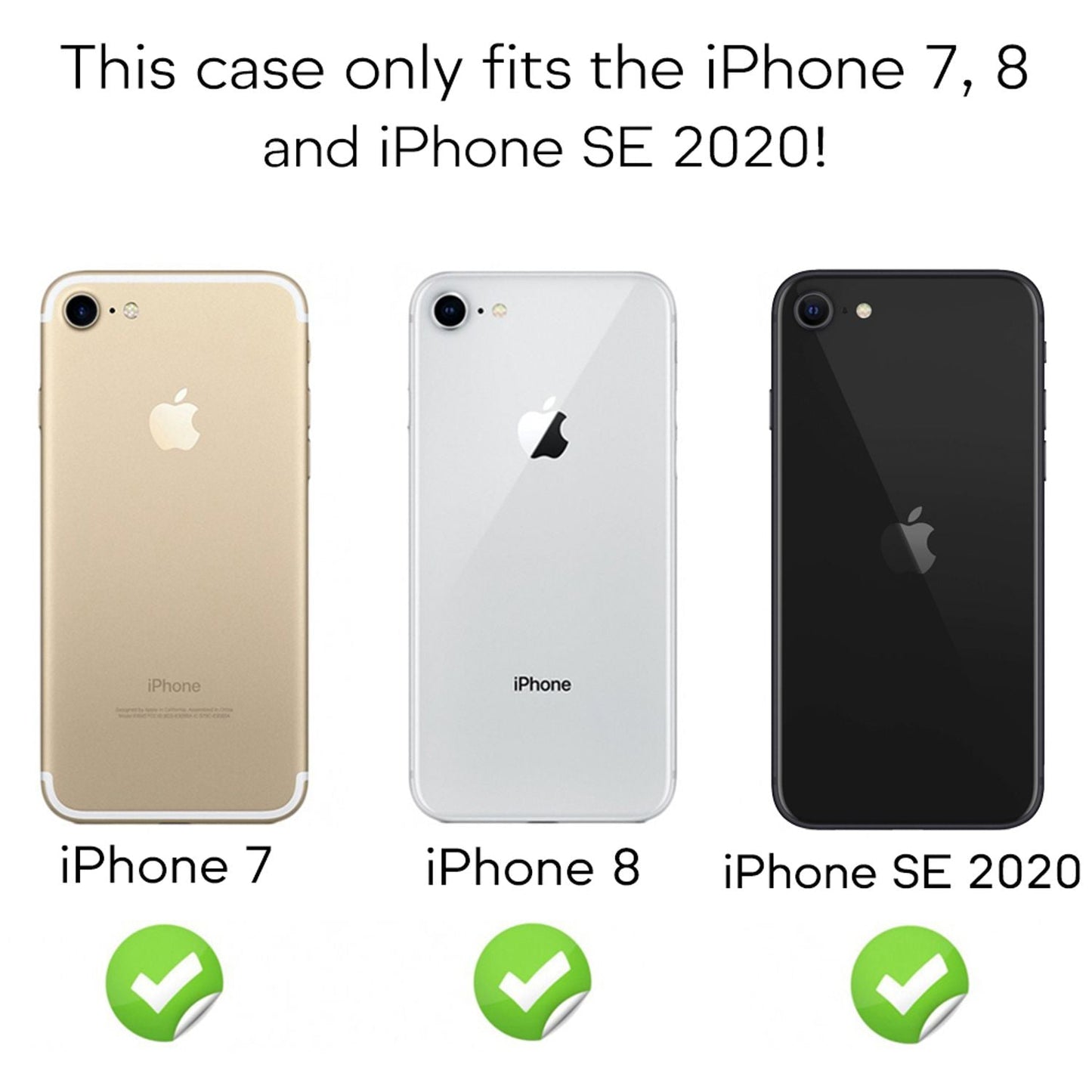NALIA Handy Hülle für iPhone SE 2020 / 8 / 7, Glitzer Case Muster Cover Schutz