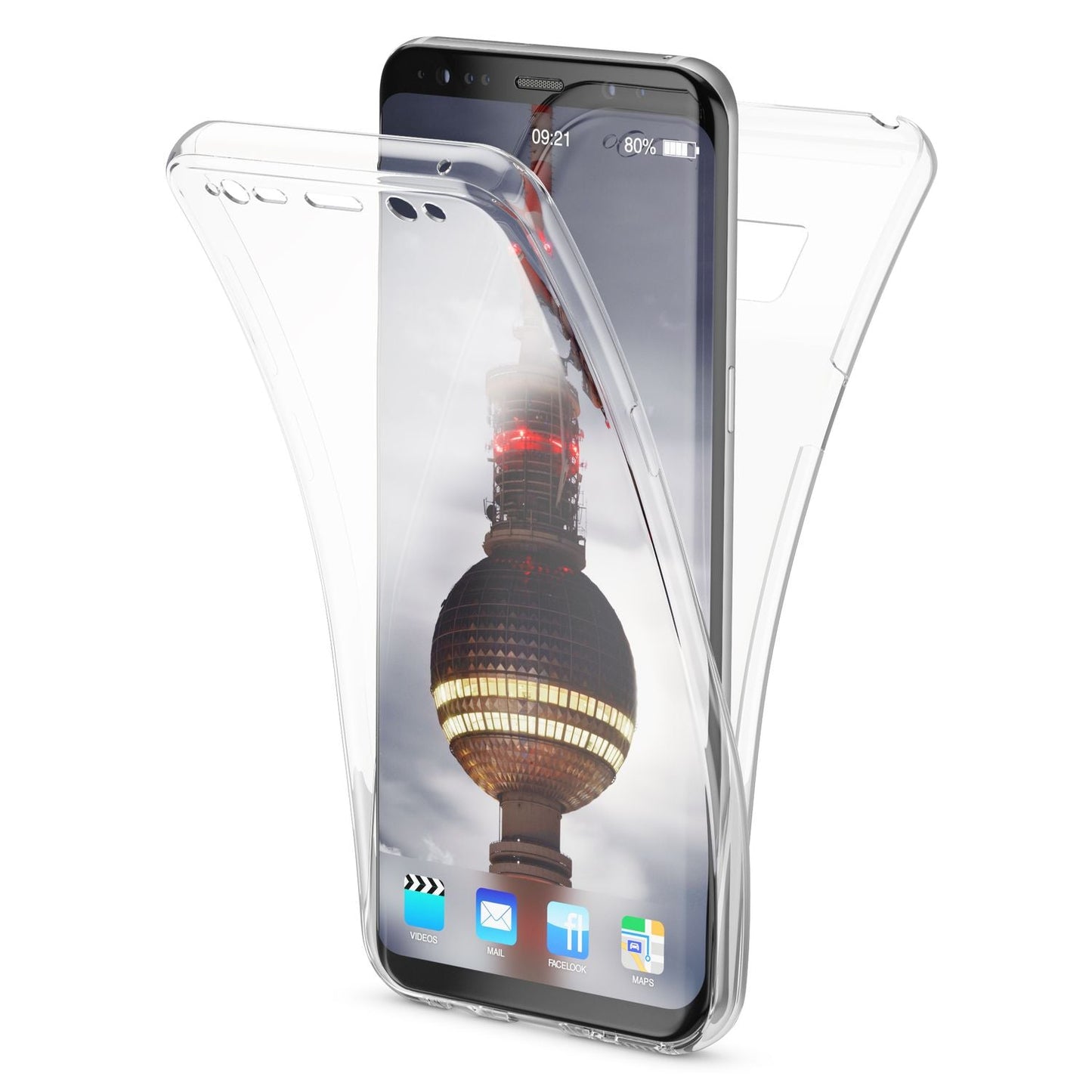 NALIA 360 Grad Hülle für Samsung Galaxy S8, Full Cover Handy Schutzhülle Case