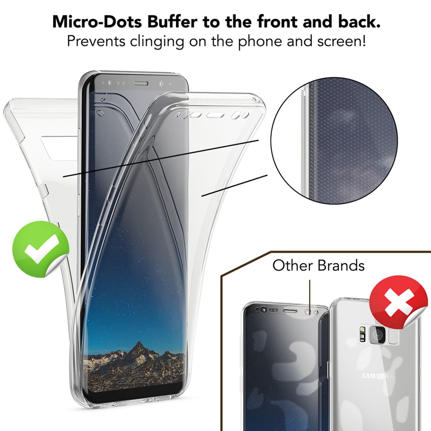 NALIA 360 Grad Hülle für Samsung Galaxy S8 Plus, Full Cover Rundum Doppel Schutz