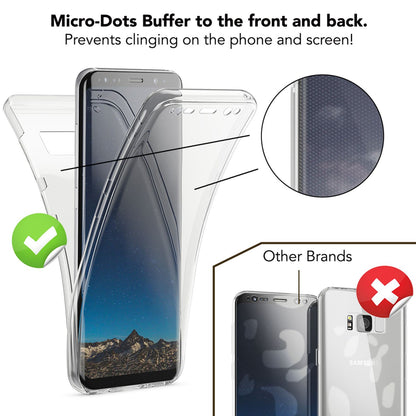 NALIA 360 Grad Hülle für Samsung Galaxy S8 Plus, Full Cover Rundum Doppel Schutz