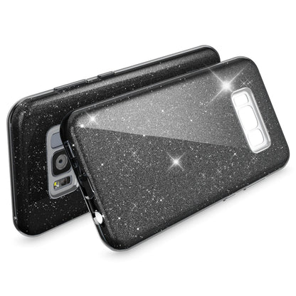 NALIA Glitzerhülle für Samsung Galaxy S8 – Funkelnder Glitzer-Look & Grip – SHINEPOP (Silikon Case) – Marke aus Berlin