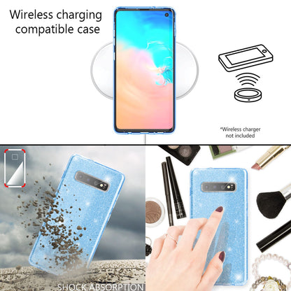 NALIA Glitzerhülle für Samsung Galaxy S10 – Funkelnder Glitzer-Look & Grip – SHINEPOP (Silikon Case) – Marke aus Berlin