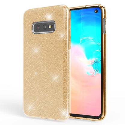 NALIA Hülle kompatibel mit Samsung Galaxy S10e, Glitzer Handyhülle Ultra-Slim Silikon-Case Back-Cover Schutzhülle, Glitter Sparkle Handy-Tasche Bumper Dünnes Bling Strass Etui Schutz