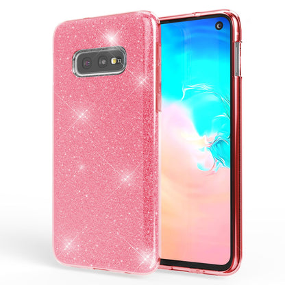 NALIA Hülle kompatibel mit Samsung Galaxy S10e, Glitzer Handyhülle Ultra-Slim Silikon-Case Back-Cover Schutzhülle, Glitter Sparkle Handy-Tasche Bumper Dünnes Bling Strass Etui Schutz
