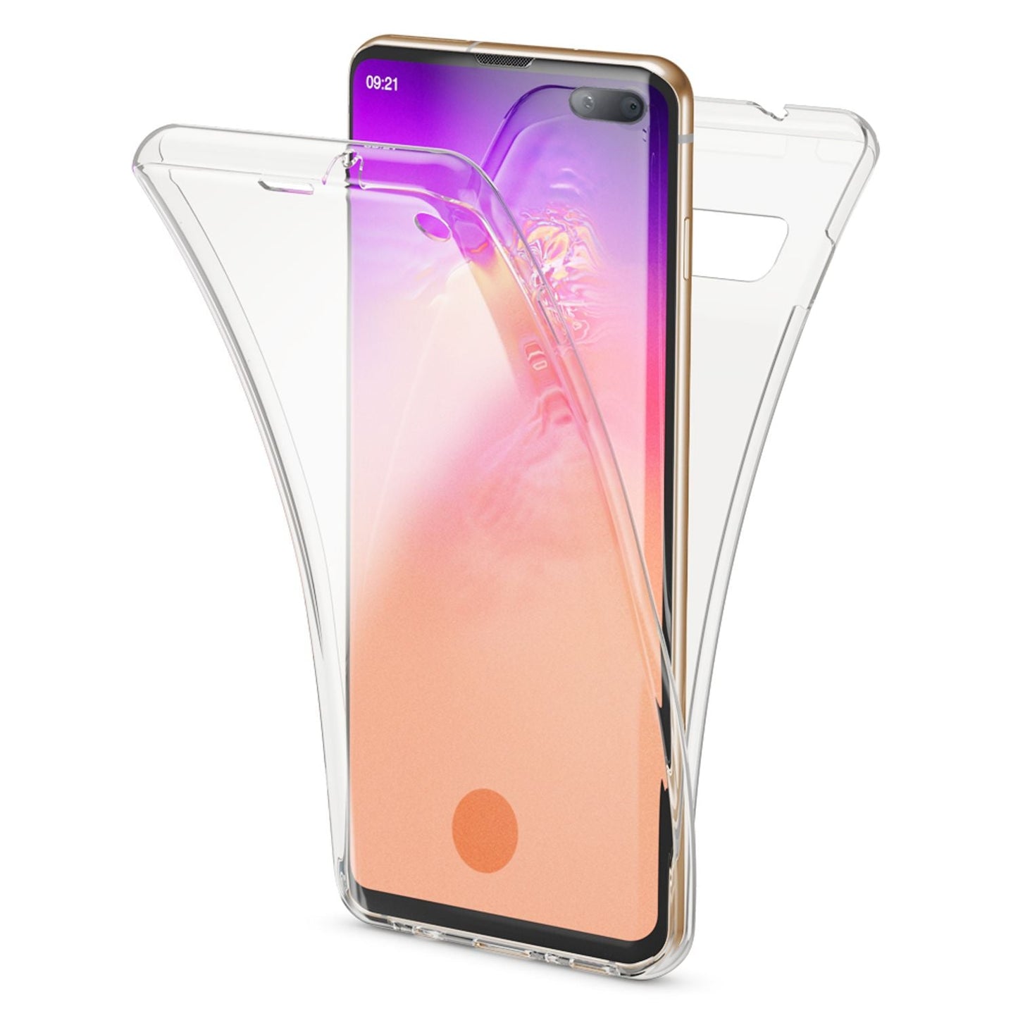 NALIA 360 Grad Hülle kompatibel mit Samsung Galaxy S10 Plus, Full-Cover vorne hinten Rundum Handyhülle Doppel-Schutz, Dünn Ganzkörper Case Silikon Transparent Displayschutz Bumper