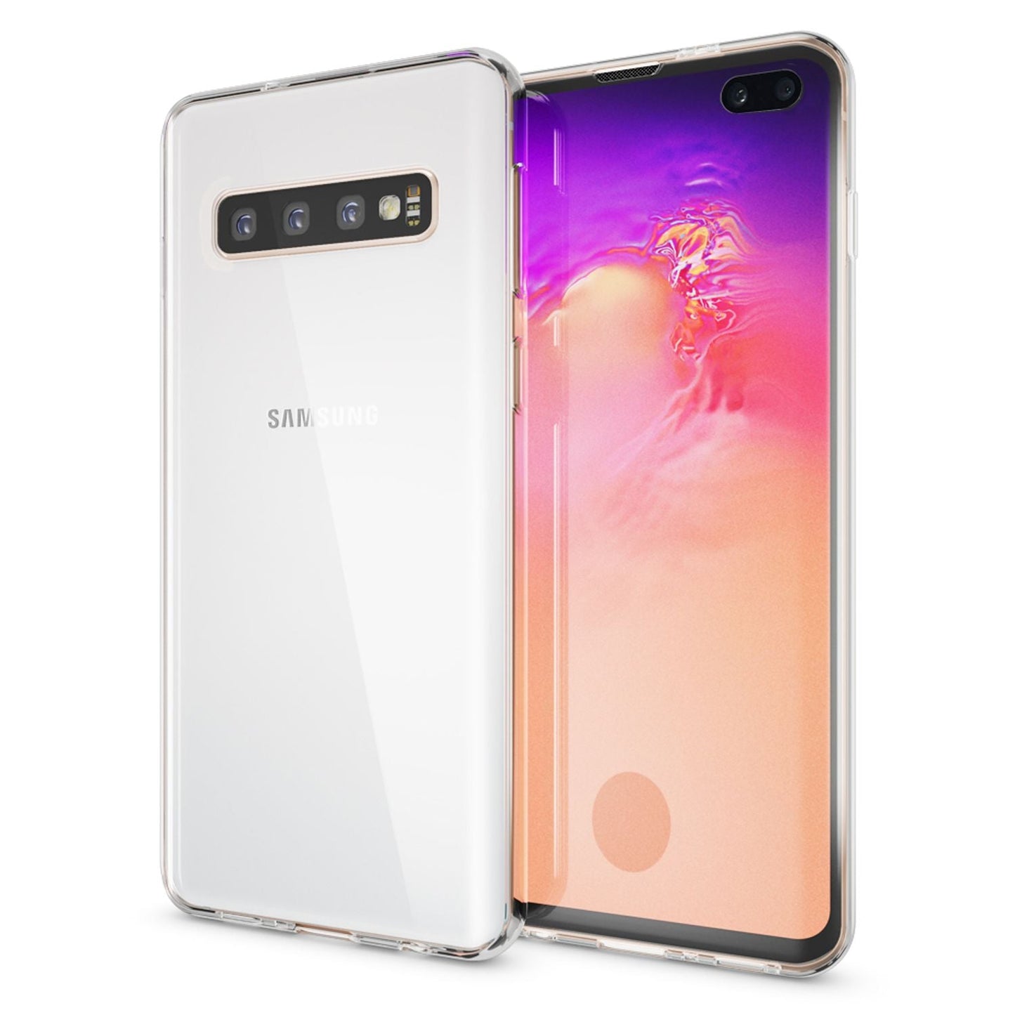 NALIA 360 Grad Hülle kompatibel mit Samsung Galaxy S10 Plus, Full-Cover vorne hinten Rundum Handyhülle Doppel-Schutz, Dünn Ganzkörper Case Silikon Transparent Displayschutz Bumper