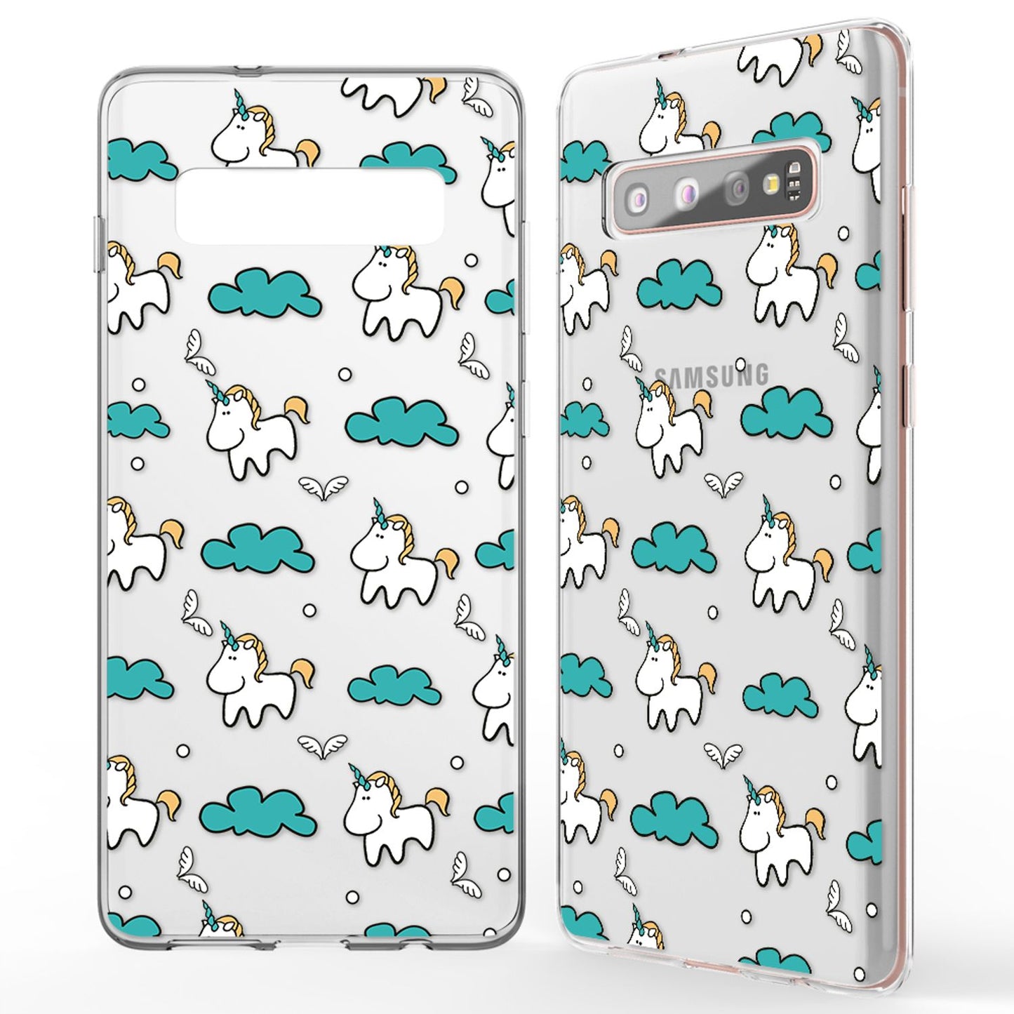 NALIA Handyhülle kompatibel mit Samsung Galaxy S10 Plus, Ultra-Slim Silikon Hülle Motiv Case Cover Crystal Schutzhülle, Durchsichtig Etui Handy-Tasche Backcover Transparent Bumper