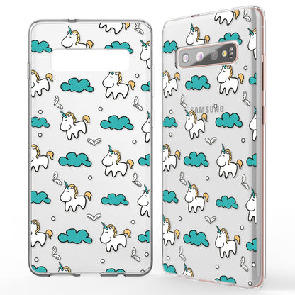 NALIA Handyhülle kompatibel mit Samsung Galaxy S10 Plus, Ultra-Slim Silikon Hülle Motiv Case Cover Crystal Schutzhülle, Durchsichtig Etui Handy-Tasche Backcover Transparent Bumper