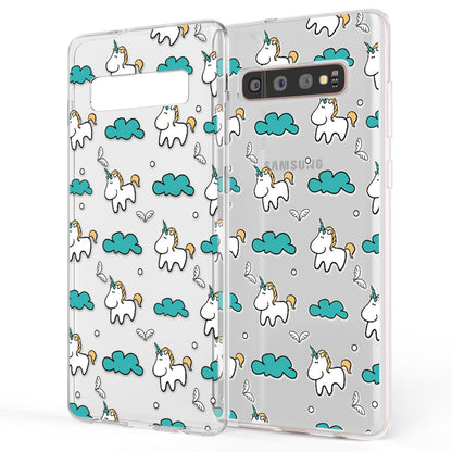 NALIA Handyhülle kompatibel mit Samsung Galaxy S10 Plus, Ultra-Slim Silikon Hülle Motiv Case Cover Crystal Schutzhülle, Durchsichtig Etui Handy-Tasche Backcover Transparent Bumper