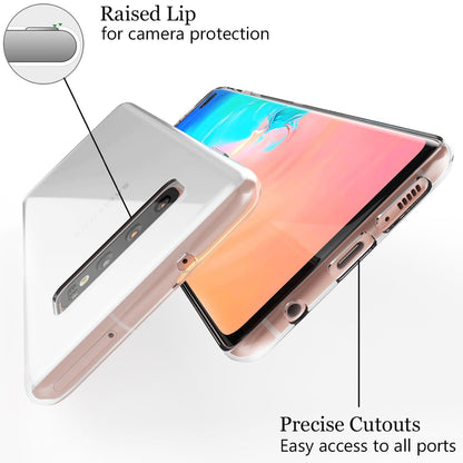NALIA Handyhülle kompatibel mit Samsung Galaxy S10 Plus, Ultra-Slim Silikon Hülle Motiv Case Cover Crystal Schutzhülle, Durchsichtig Etui Handy-Tasche Backcover Transparent Bumper