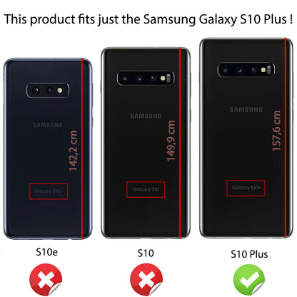 NALIA Handyhülle kompatibel mit Samsung Galaxy S10 Plus, Ultra-Slim Silikon Hülle Motiv Case Cover Crystal Schutzhülle, Durchsichtig Etui Handy-Tasche Backcover Transparent Bumper