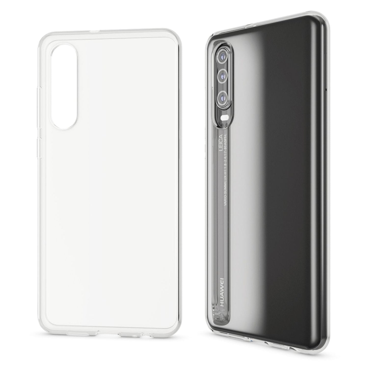 NALIA Transparente Silikonhülle für Huawei P30 – Anti-Gelb & Rutschfest – GLAZE (Handyhülle Kristallklar, Schlank & Stoßfest) – Marke aus Berlin