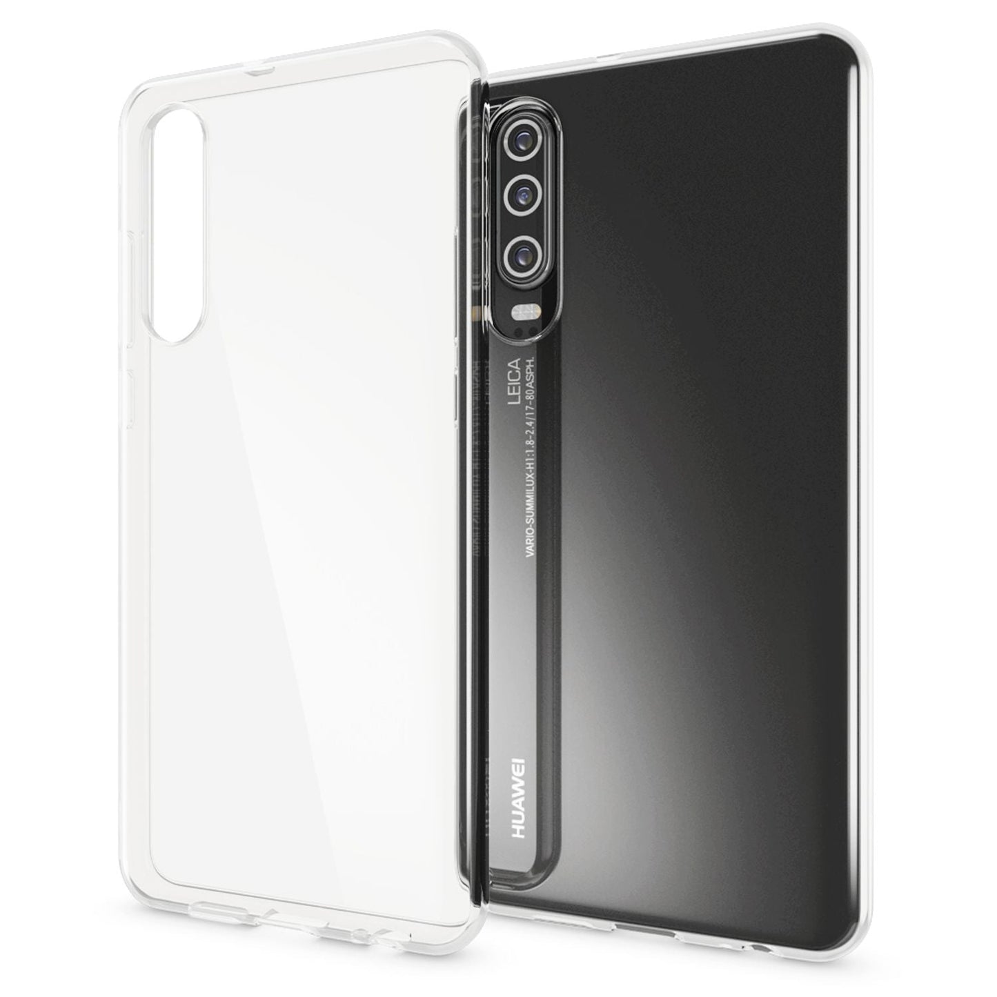 NALIA Transparente Silikonhülle für Huawei P30 – Anti-Gelb & Rutschfest – GLAZE (Handyhülle Kristallklar, Schlank & Stoßfest) – Marke aus Berlin