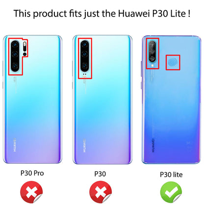 NALIA Hülle kompatibel mit Huawei P30 Lite, Motiv Handyhülle Ultra-Slim Silikon Case Crystal Cover Schutzhülle Durchsichtig, Handy-Tasche Backcover Transparent Bumper