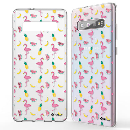 NALIA Handy Hülle für Samsung Galaxy S10, Slim Silikon Hülle Motiv Case Cover