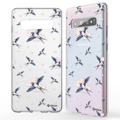 NALIA Handy Hülle für Samsung Galaxy S10, Slim Silikon Hülle Motiv Case Cover