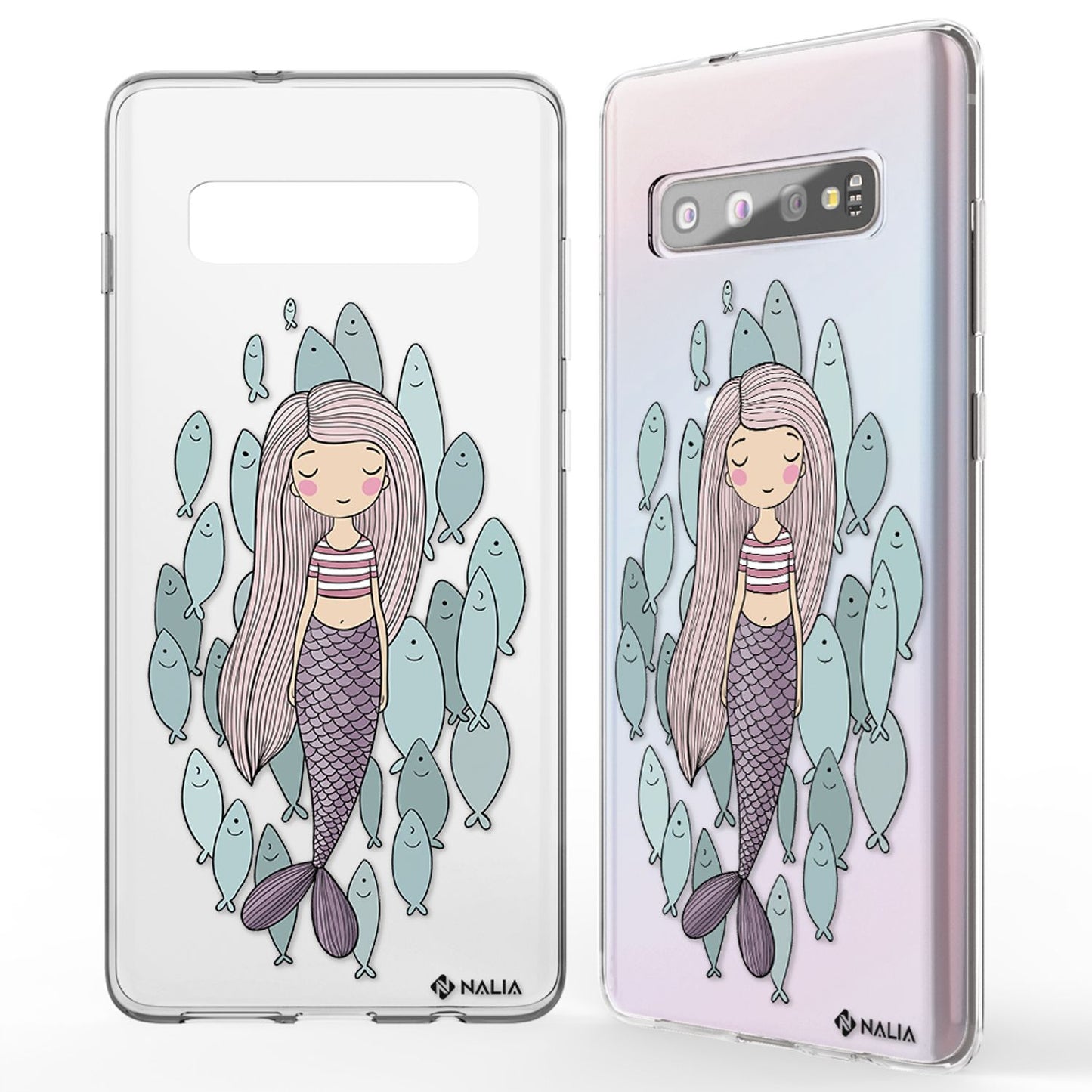 NALIA Handy Hülle für Samsung Galaxy S10, Slim Silikon Hülle Motiv Case Cover