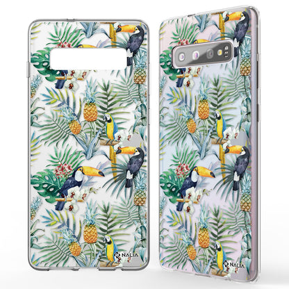 NALIA Handy Hülle für Samsung Galaxy S10, Slim Silikon Hülle Motiv Case Cover
