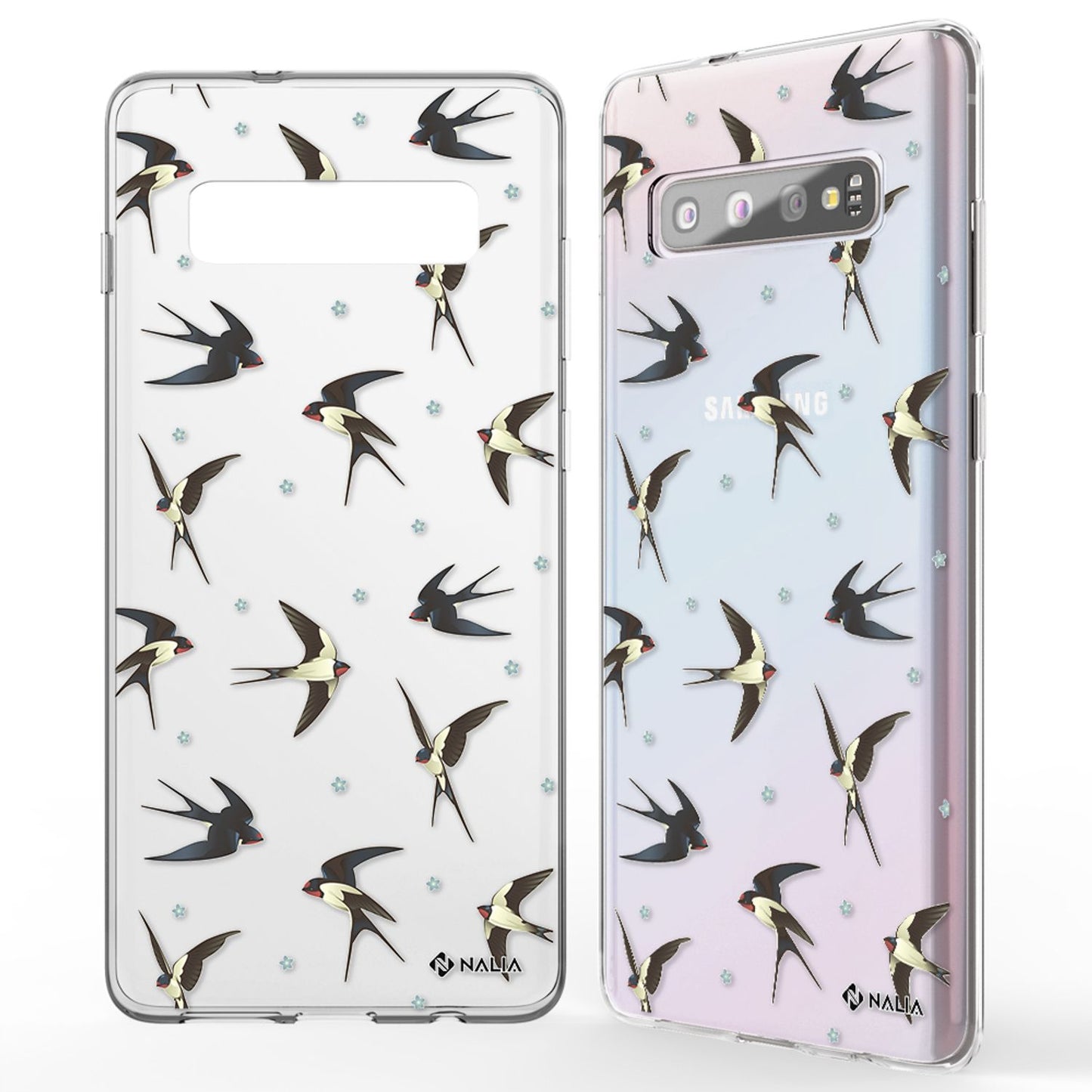 NALIA Handy Hülle für Samsung Galaxy S10, Slim Silikon Hülle Motiv Case Cover