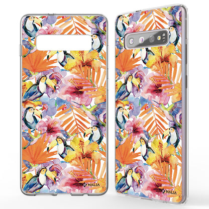 NALIA Handy Hülle für Samsung Galaxy S10, Slim Silikon Hülle Motiv Case Cover