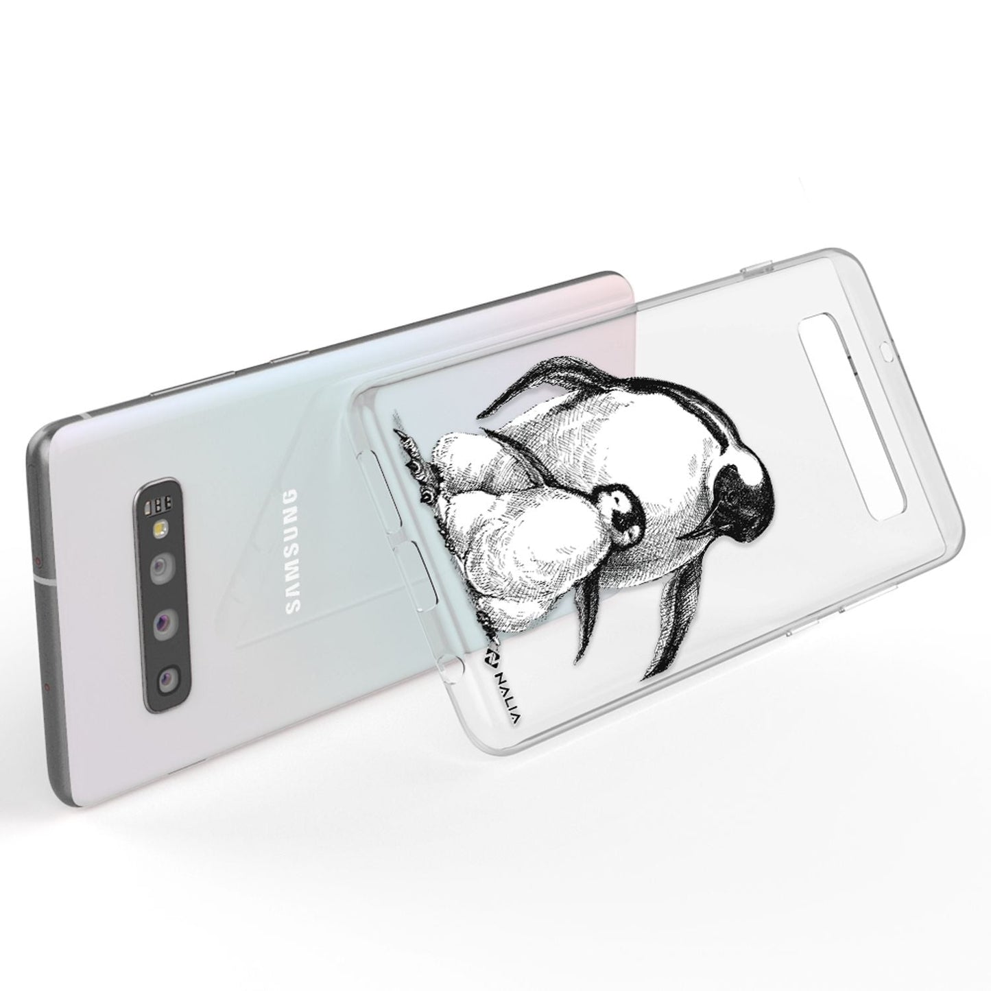 NALIA Handy Hülle für Samsung Galaxy S10, Slim Silikon Hülle Motiv Case Cover