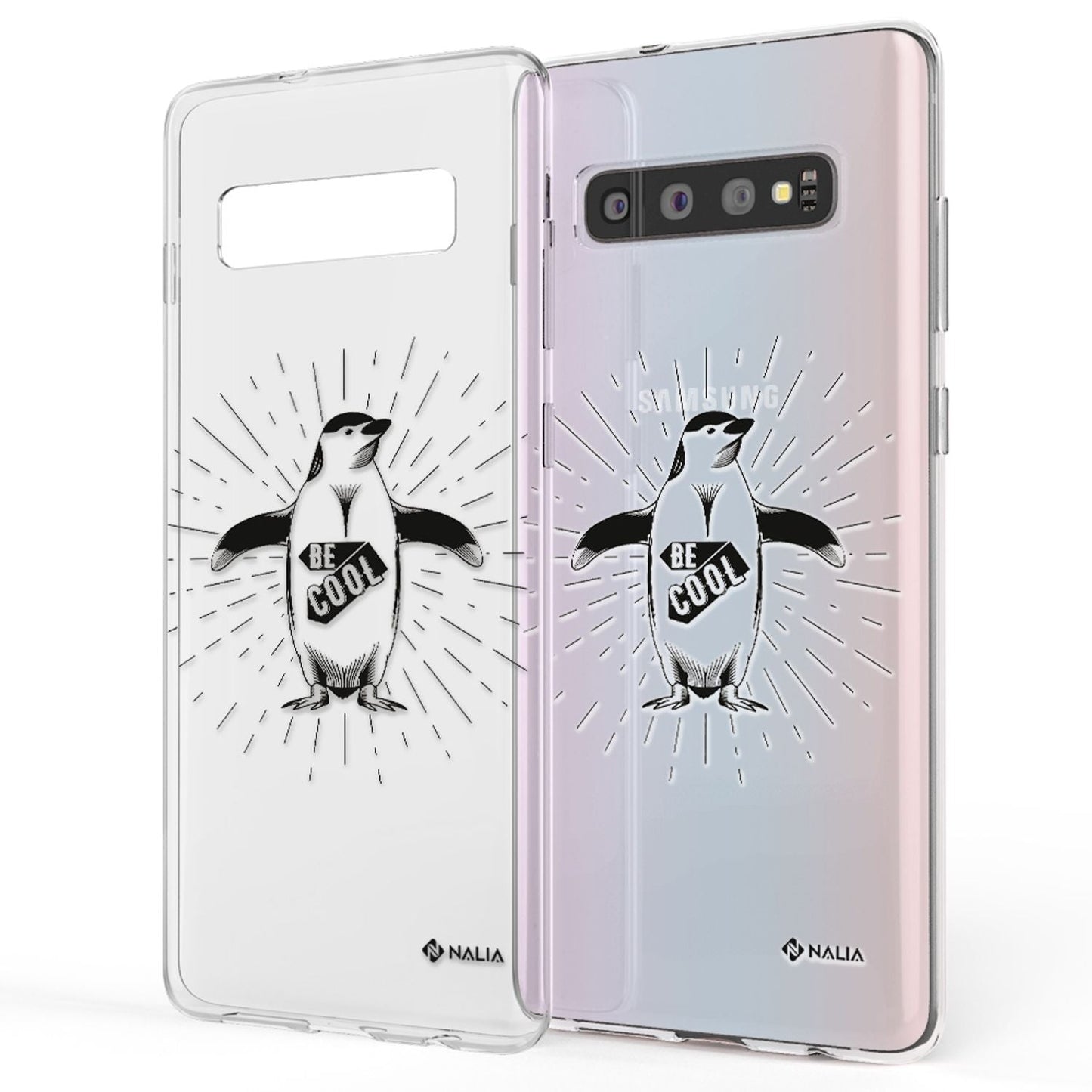 NALIA Handy Hülle für Samsung Galaxy S10, Slim Silikon Hülle Motiv Case Cover