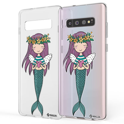 NALIA Handy Hülle für Samsung Galaxy S10, Slim Silikon Hülle Motiv Case Cover