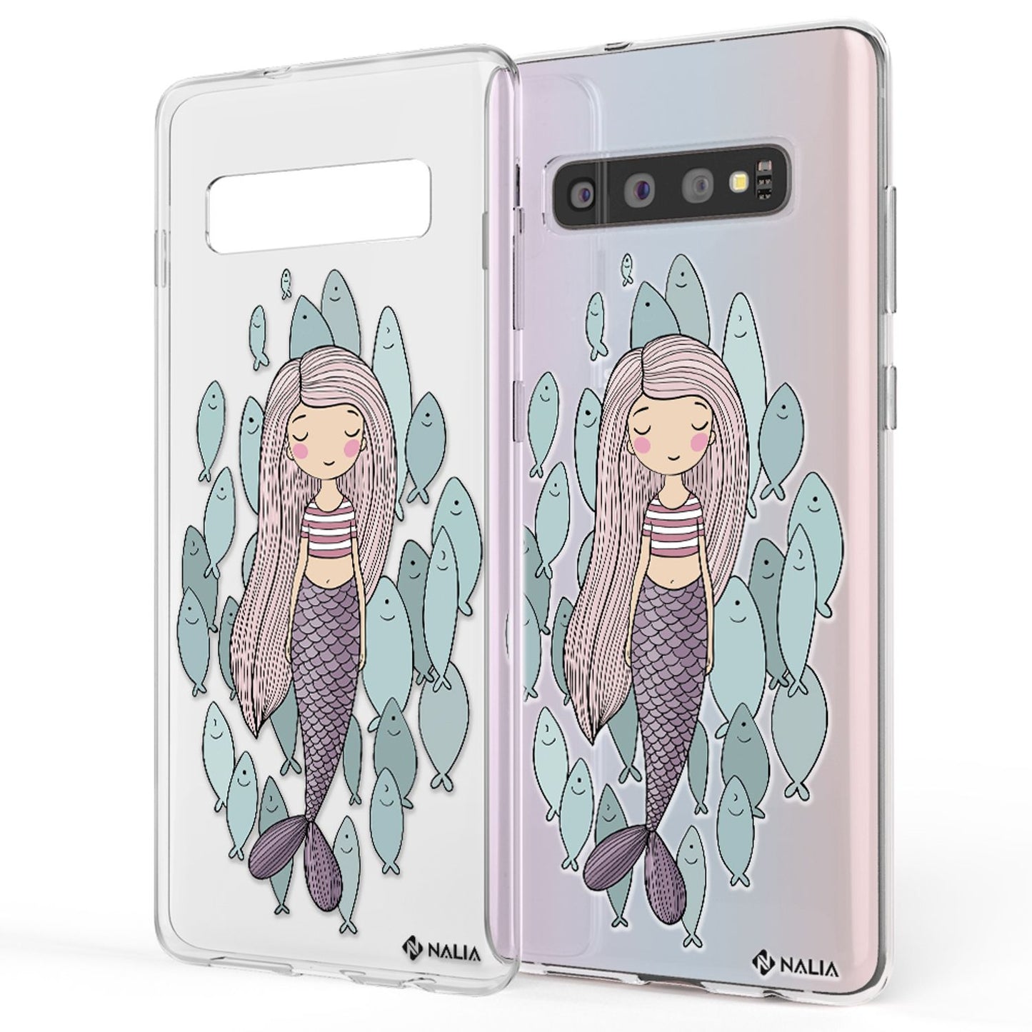 NALIA Handy Hülle für Samsung Galaxy S10, Slim Silikon Hülle Motiv Case Cover