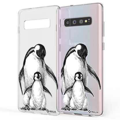 NALIA Handy Hülle für Samsung Galaxy S10, Slim Silikon Hülle Motiv Case Cover