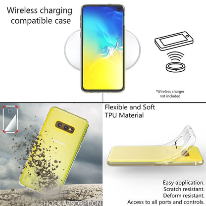 NALIA Handyhülle kompatibel mit Samsung Galaxy S10e, Slim Silikon Hülle Motiv Case Cover Crystal Schutzhülle, Durchsichtig Etui Handy-Tasche Backcover Transparent Bumper