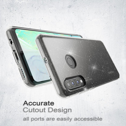 NALIA Glitzerhülle für Huawei P30 Lite – Funkelndes Silikon Case – DAZZLIN (Transparent & Stoßfest) – Marke aus Berlin