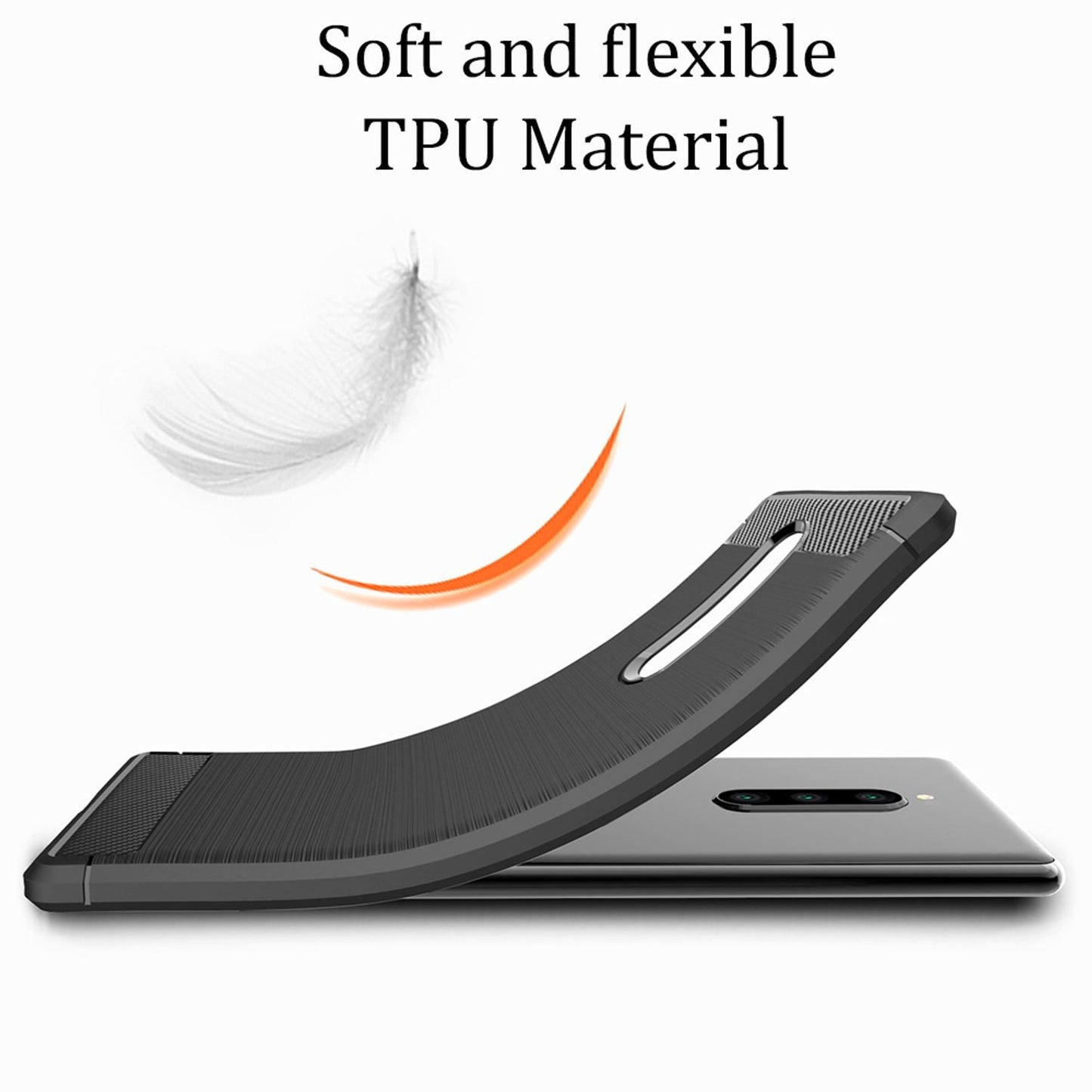 NALIA Silikonhülle für Sony Xperia 1 – Rutschfest & Matt – VORTEX (Gebürstete Optik & Carbon Design) – Marke aus Berlin