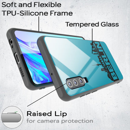 NALIA Hartglas Hülle kompatibel mit Huawei P30, Original Berlin Design Motiv Hardcase aus 9H Tempered Glass & Silikon Bumper, Kratzfeste Handyhülle Cover Case