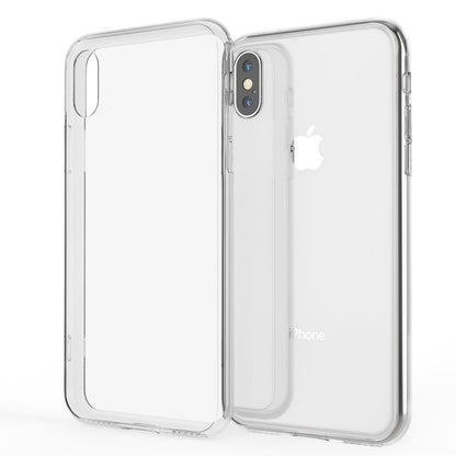 NALIA Hartglas Hülle kompatibel mit iPhone X Xs, Durchsichtiges Hardcase aus 9H Tempered Glass mit Silikon Bumper, Stoßfest & Kratzfest Handyhülle Hard Cover Case Schutzhülle Phone Etui - Transparent