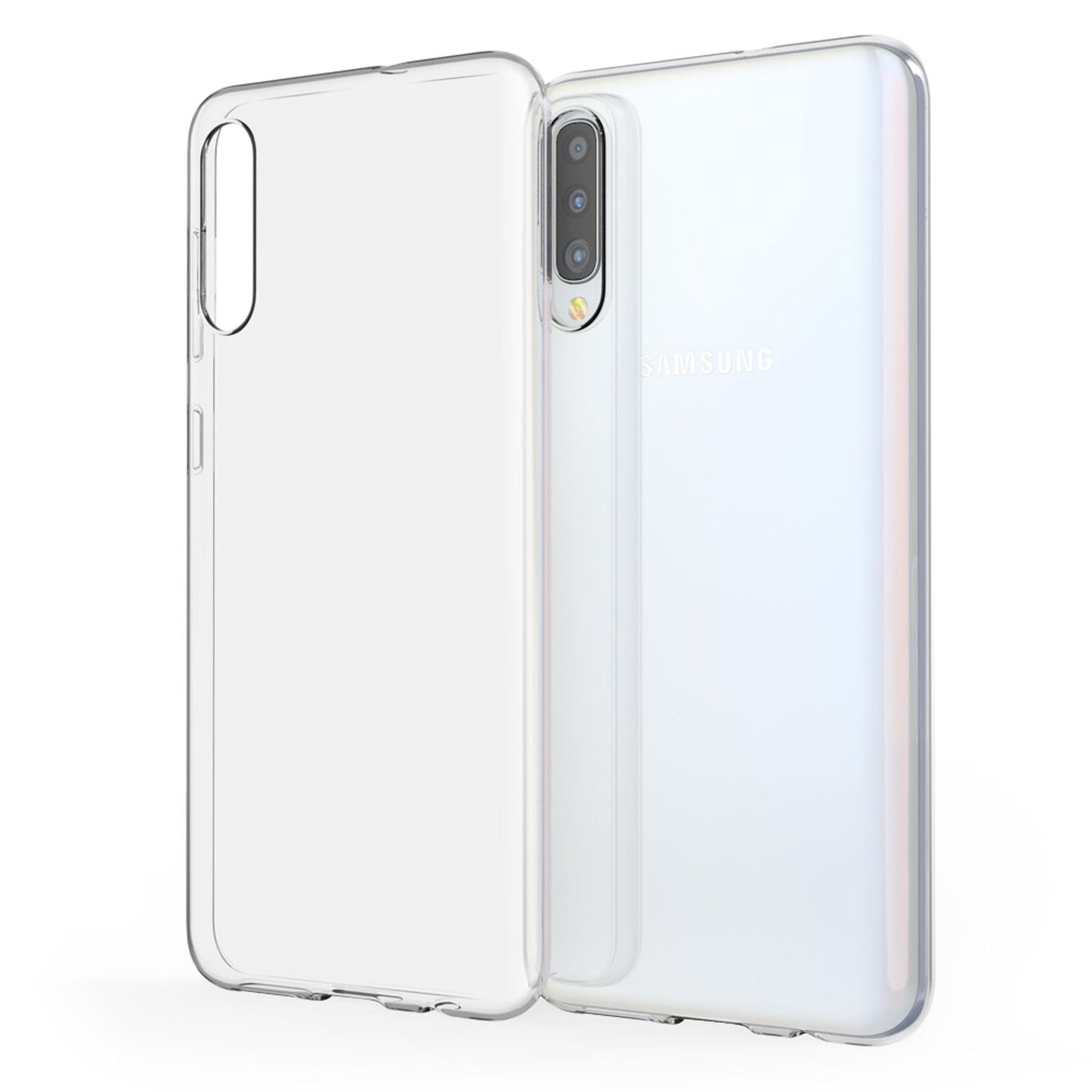 NALIA Transparente Silikonhülle für Samsung Galaxy A70 – Anti-Gelb & Rutschfest – GLAZE (Handyhülle Kristallklar, Schlank & Stoßfest) – Marke aus Berlin