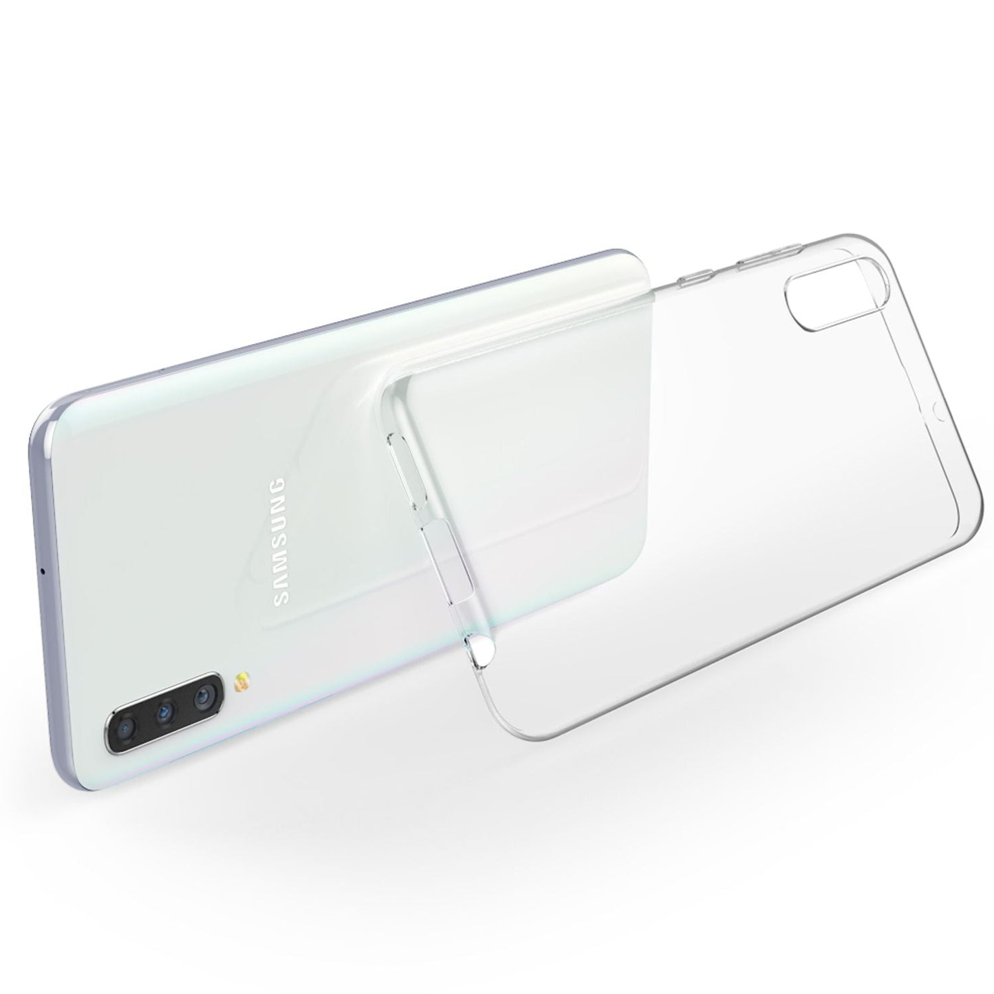 NALIA Transparente Silikonhülle für Samsung Galaxy A70 – Anti-Gelb & Rutschfest – GLAZE (Handyhülle Kristallklar, Schlank & Stoßfest) – Marke aus Berlin